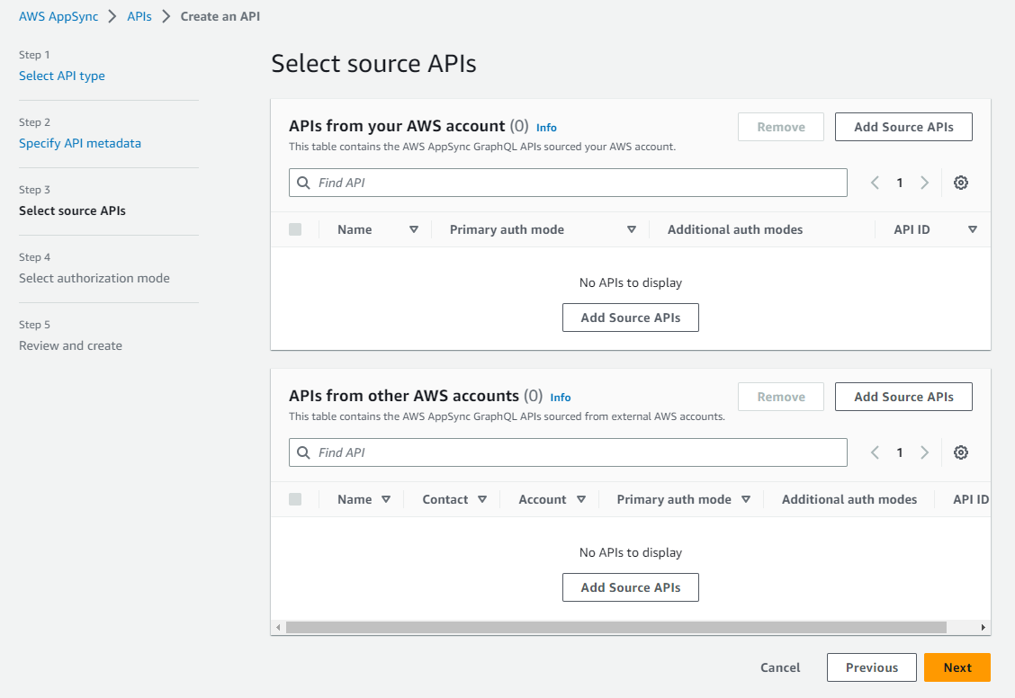Select Source APIs